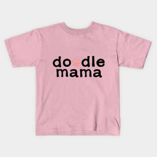 doodle mom with paw print Kids T-Shirt